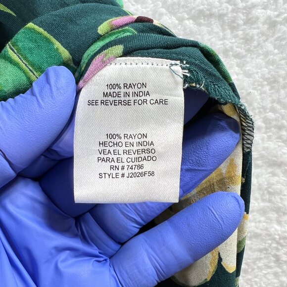 Anthropologie Patrons Of Peace Floral S Flowy Maxi Skirt Green Resort Bloomcore - Picture 14 of 16